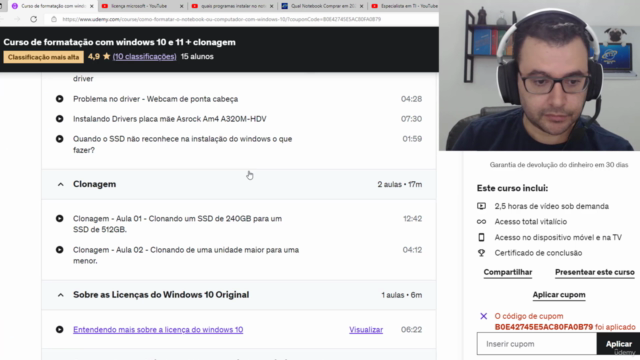 Curso de formatação profissional de notebooks e PC's – Screenshot 4