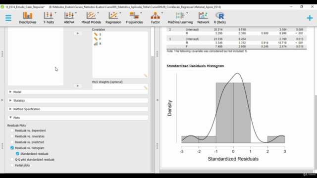 Estatística com JASP & Excel: Correlação e Regressão – Screenshot 1