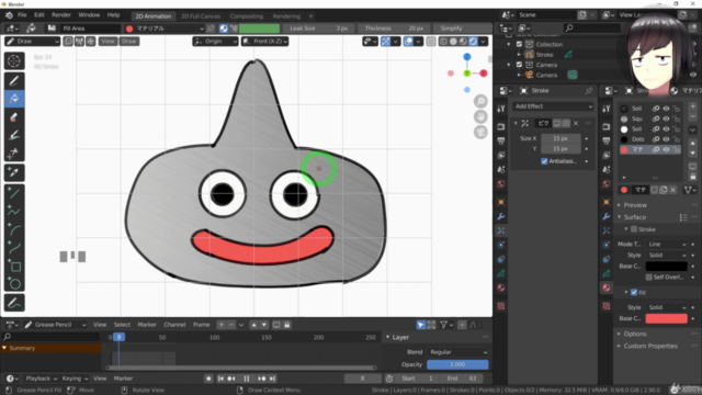 【Blender】初めてのグリースペンシル|基本的な使い方からイラスト・アニメーションまで (2D&3D) – Screenshot 1
