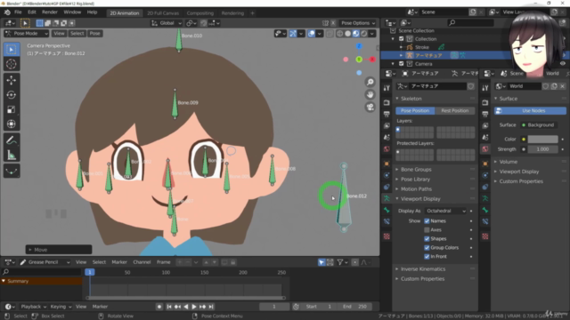 【Blender】初めてのグリースペンシル|基本的な使い方からイラスト・アニメーションまで (2D&3D) – Screenshot 3