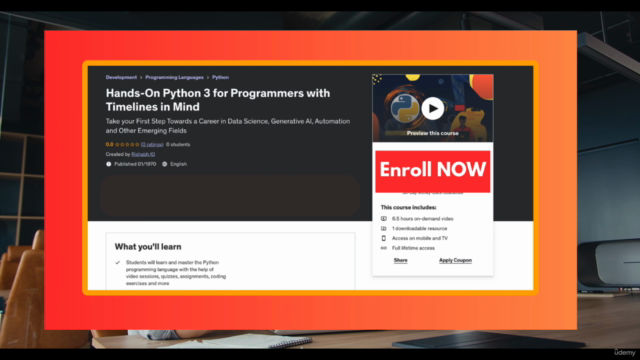 Hands-On Python 3 for Programmers with Timelines in Mind – Screenshot 2