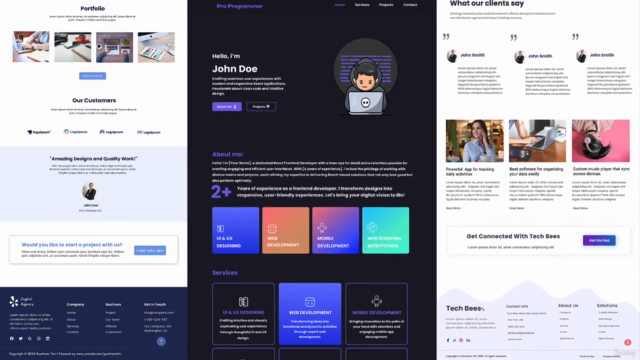 Build 6 Responsive Real World Websites using HTML CSS JS – Screenshot 2