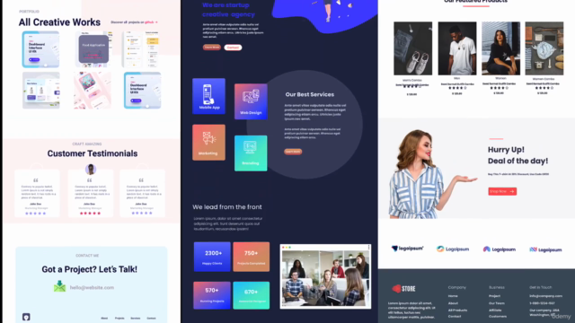 Build 6 Responsive Real World Websites using HTML CSS JS – Screenshot 4