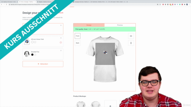 T-Shirt Business Meisterkurs: Verkaufe T-Shirts & Merch – Screenshot 3
