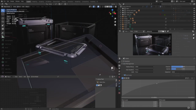 Blender Complete PBR Art Creation : Sci-fi Crate and Turret – Screenshot 2