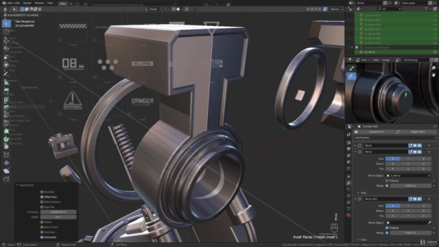 Blender Complete PBR Art Creation : Sci-fi Crate and Turret – Screenshot 4