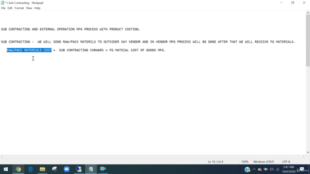 SAP Product Costing-Sub Contracting & External Process Mfg.. – Screenshot 2