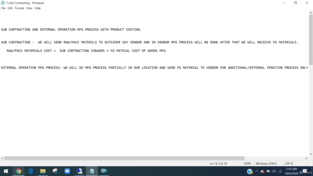 SAP Product Costing-Sub Contracting & External Process Mfg.. – Screenshot 3