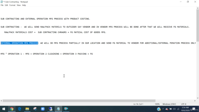 SAP Product Costing-Sub Contracting & External Process Mfg.. – Screenshot 4