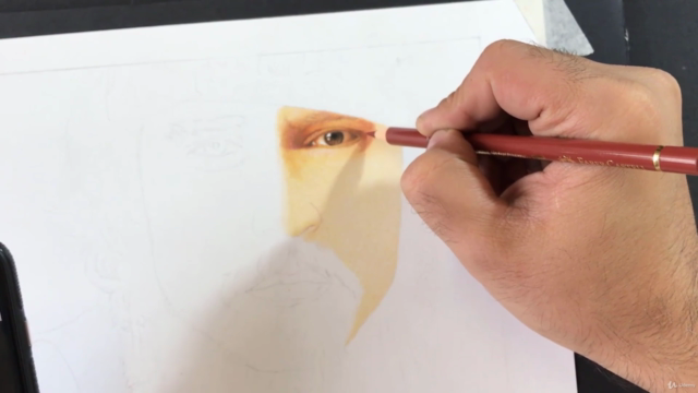 Realistic Colored Pencil Drawing: Portrait Drawing Course - Screenshot_01