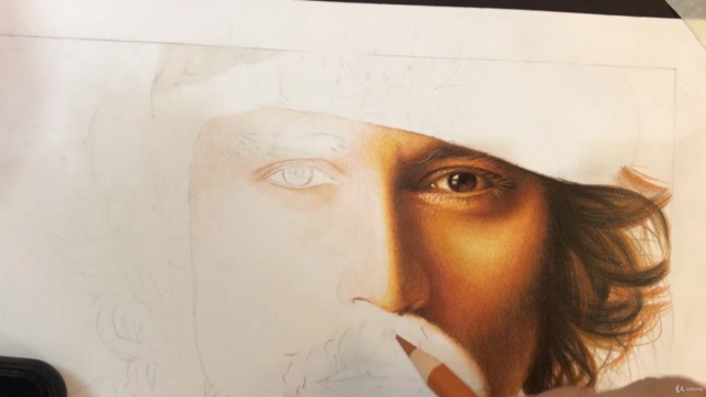 Realistic Colored Pencil Drawing: Portrait Drawing Course - Screenshot_02