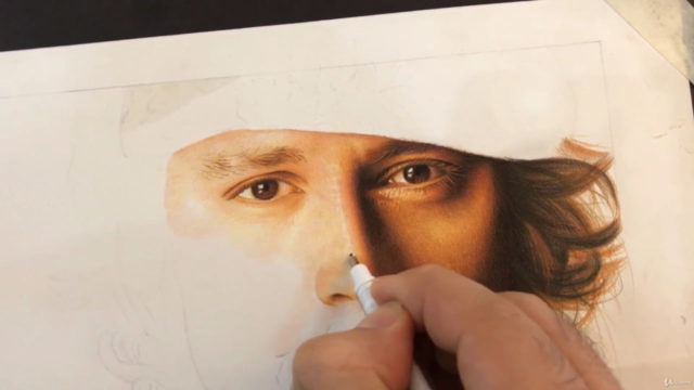 Realistic Colored Pencil Drawing: Portrait Drawing Course - Screenshot_03