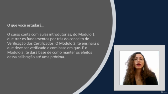 Curso de Verificação do Certificado de Calibração – Screenshot 4