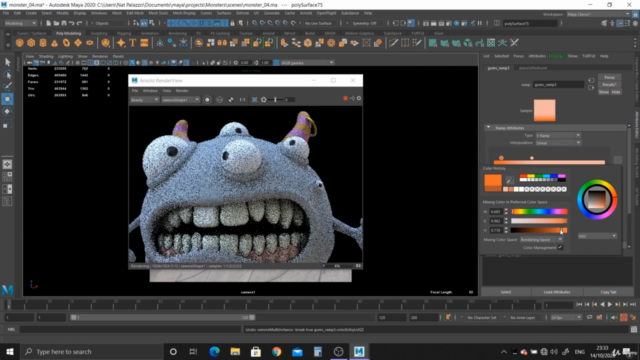 Creating a Cartoon Monster in Maya 2020 – Screenshot 3