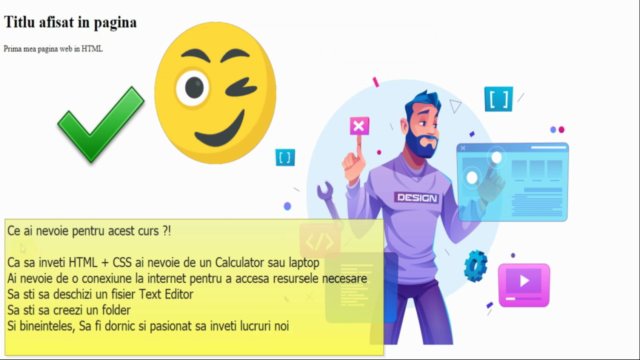 Curs HTML/ CSS, Cum se poate construi o pagina web de la 0 – Screenshot 3