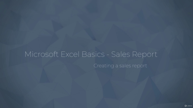 Microsoft Excel Basics - Creating a Sales Report – Screenshot 1