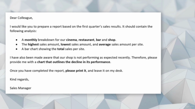 Microsoft Excel Basics - Creating a Sales Report – Screenshot 2