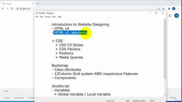 HTML, CSS, JavaScript and BootStrap for Web designers – Screenshot 1