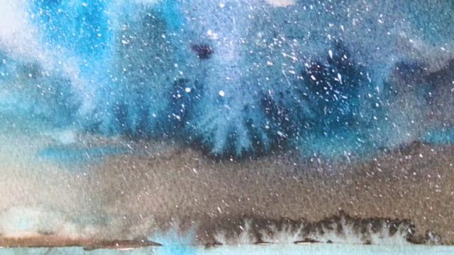 Mastering Atmospheric Night Landscapes in Watercolor – Screenshot 4