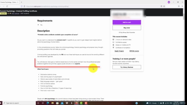 Forensic Psychology : Criminal Profiling Certificate – Screenshot 2