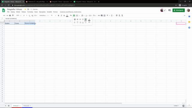 Kurs Google dokumenty, arkusze, formularze – Screenshot 3