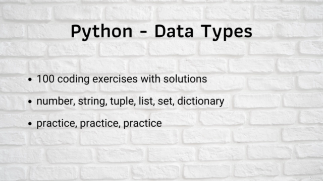 Python | 100 programming tasks + solutions | Data Types – Screenshot 1