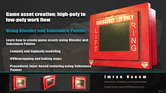 Game asset creation: highpoly to lowpoly workflow – Screenshot 1