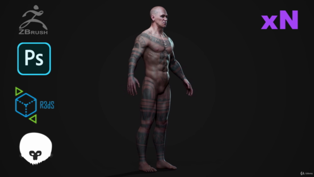 AAA Game 3D Character Art course Module 01 - Body – Screenshot 4