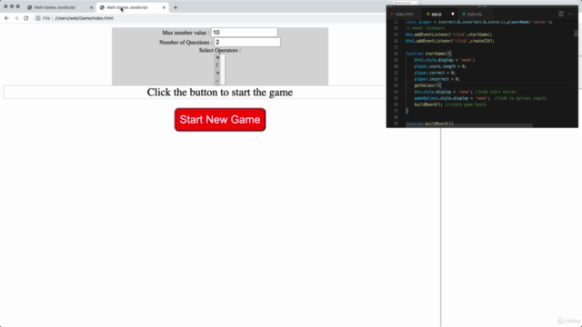 JavaScript Math Games project for learning code from scratch - Screenshot_01