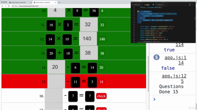 JavaScript Math Games project for learning code from scratch - Screenshot_02
