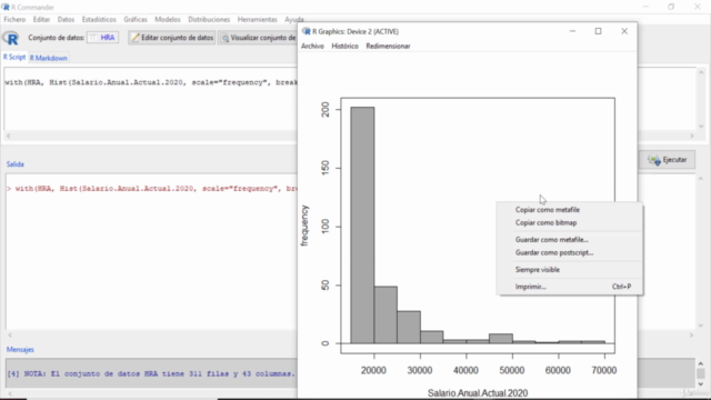 People Analytics con R Commander. Análisis de datos en RRHH – Screenshot 1