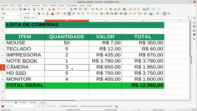 LibreOffice Calc iniciante ao avançado Windows, Linux, macOS – Screenshot 4