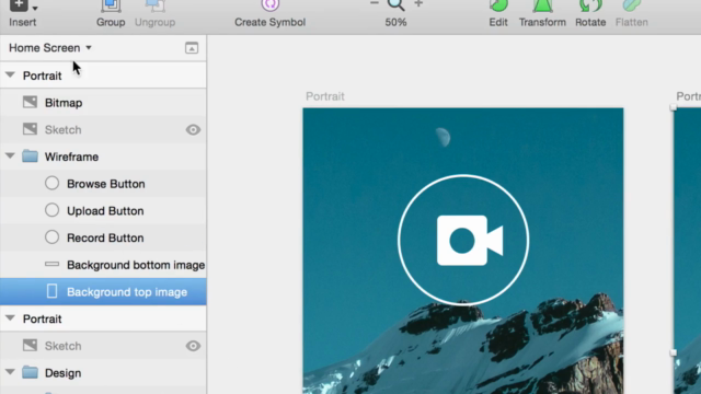 Sketch 3: Design a mobile application from scratch – Screenshot 1