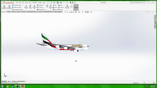 SOLIDWORKS: Airbus A380 – Screenshot 2