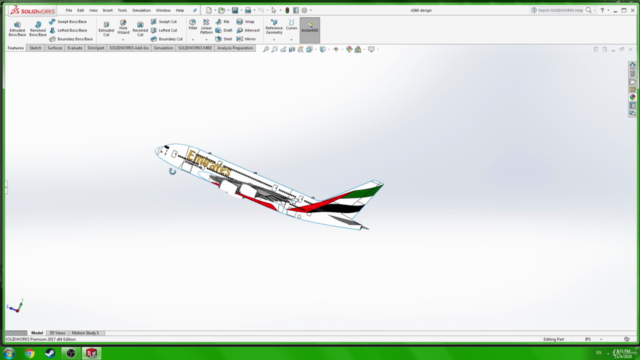 SOLIDWORKS: Airbus A380 – Screenshot 3