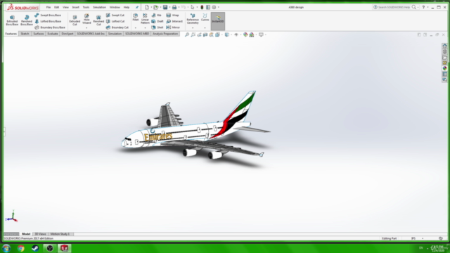 SOLIDWORKS: Airbus A380 – Screenshot 4