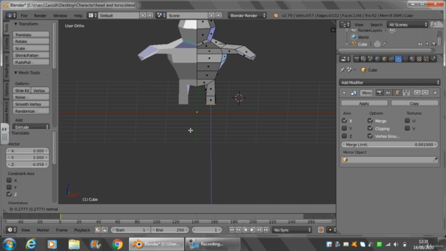 Blender Game Character Modelling (Anatomy Low Poly) Course – Screenshot 1