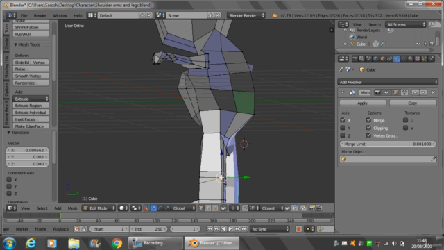 Blender Game Character Modelling (Anatomy Low Poly) Course – Screenshot 2