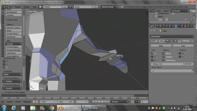 Blender Game Character Modelling (Anatomy Low Poly) Course – Screenshot 3