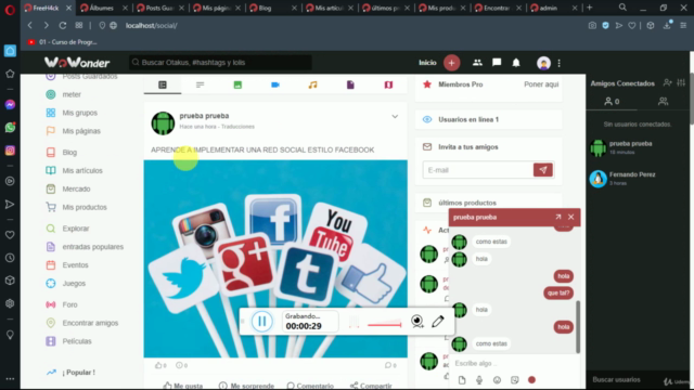 Red Social Estilo Facebook con PHP y MySql – Screenshot 1