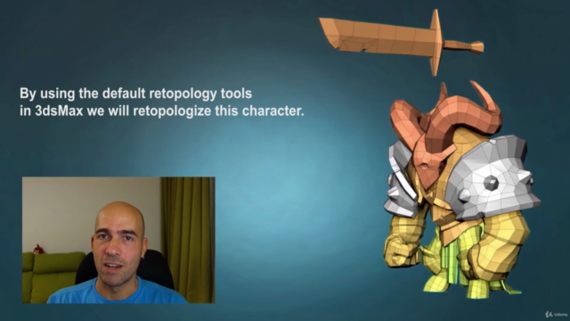 Absolute Beginners Retopology and UV unwrapping in 3dsMax – Screenshot 1