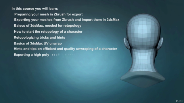 Absolute Beginners Retopology and UV unwrapping in 3dsMax – Screenshot 2