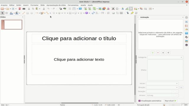 LibreOffice Impress básico em sistemas Windows Linux macOS – Screenshot 2