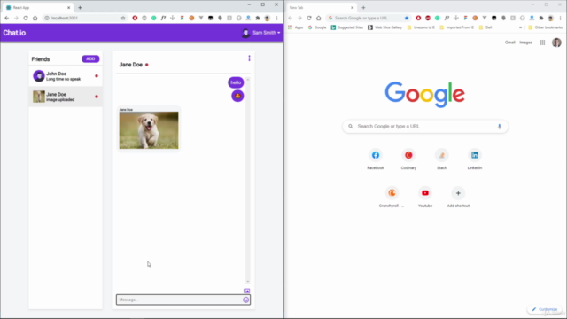 Node.js and React: Build a complete web chat application – Screenshot 4