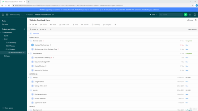 Learn Wrike - Project Management Software - Training Course – Screenshot 1