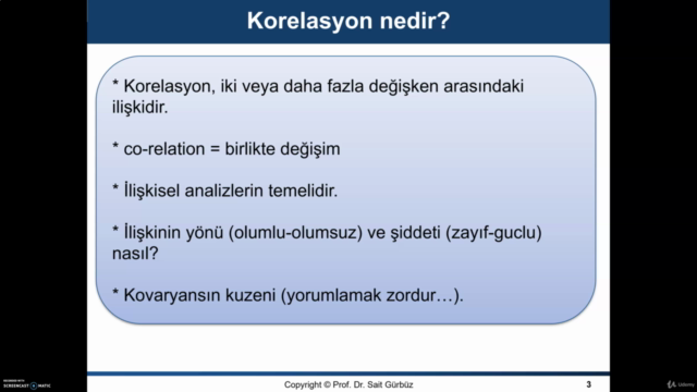 SPSS ile Korelasyon ve Regresyon Analizi – Screenshot 1