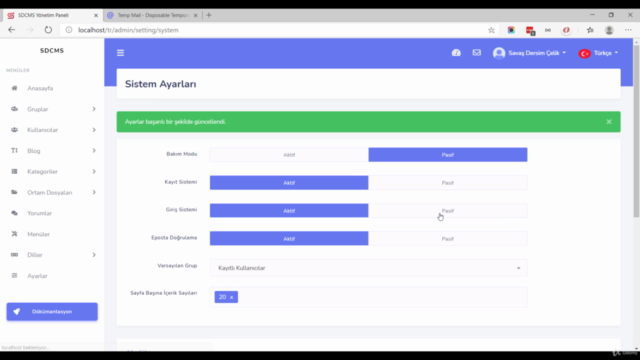 Codeigniter 4 ile Sıfırdan İleri Seviye CMS Geliştirme – Screenshot 1