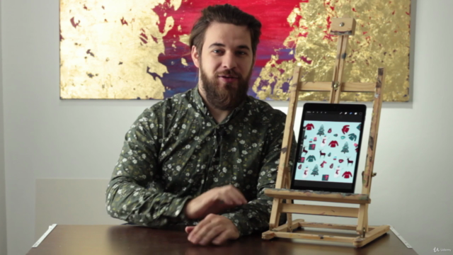 Learn Christmas inspired Procreate Illustrations Pattern – Screenshot 1
