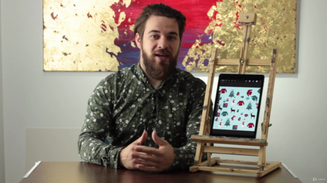 Learn Christmas inspired Procreate Illustrations Pattern – Screenshot 2