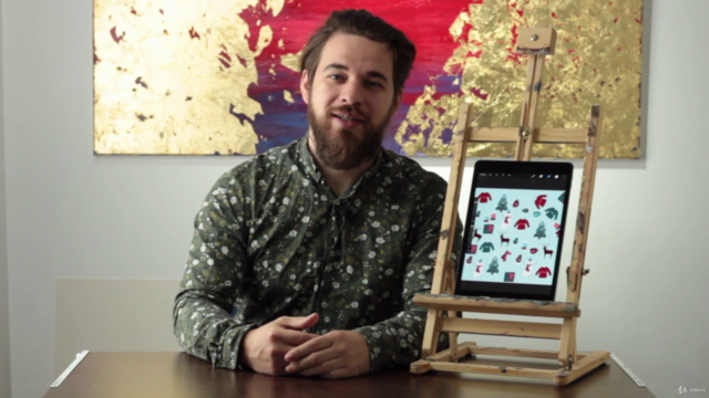 Learn Christmas inspired Procreate Illustrations Pattern – Screenshot 3